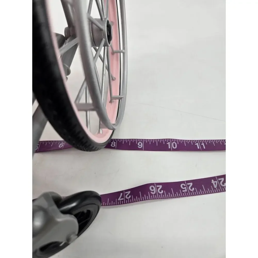 Our Generation Doll Wheelchair Pink Silver Fits 18
